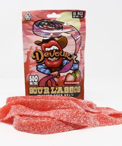 DEVOUR 500MG SOUR LASSOS – STRAWBERRY