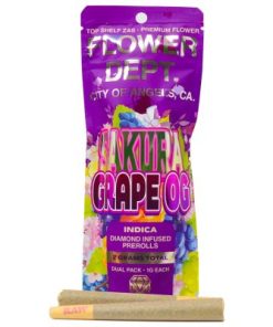 Flower Dept Diamond Infused Prerolls (2g) – Sakura Grape OG
