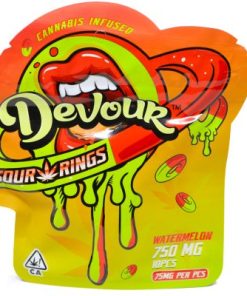 Devour Edibles (750mg) Sour Rings – Watermelon